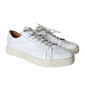 Armando Cabral Smart Minimalist Quiet Luxury Leather Sneakers White 9.5